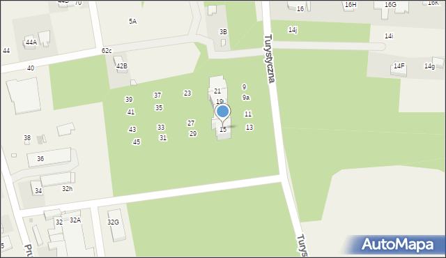 Nadarzyn, Turystyczna, 15, mapa Nadarzyn