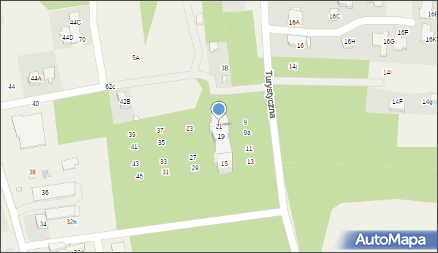 Nadarzyn, Turystyczna, 21, mapa Nadarzyn