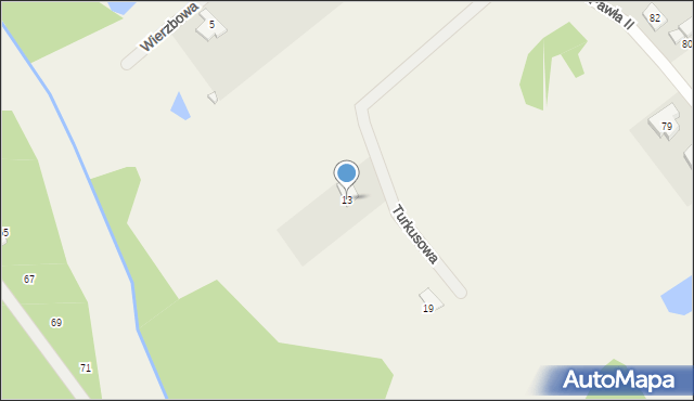 Nekielka, Turkusowa, 13, mapa Nekielka