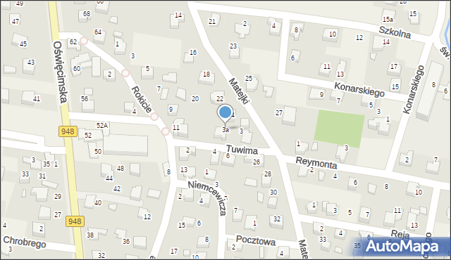 Nowa Wieś, Tuwima Juliana, 3a, mapa Nowa Wieś