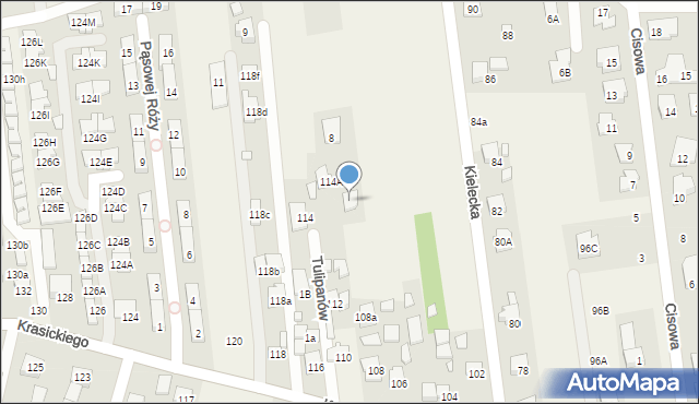 Nowa Wola, Tulipanów, 6a, mapa Nowa Wola