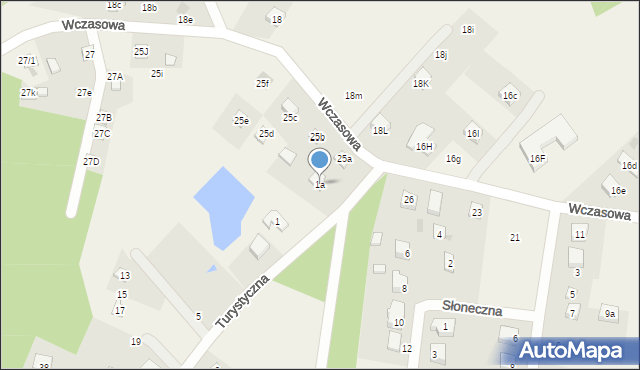 Ocypel, Turystyczna, 1a, mapa Ocypel