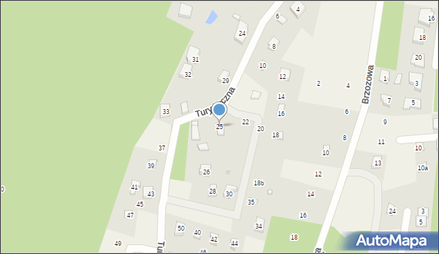 Ocypel, Turystyczna, 25, mapa Ocypel