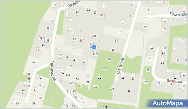 Ocypel, Turystyczna, 34, mapa Ocypel