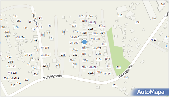 Okuninka, Turystyczna, 218k, mapa Okuninka