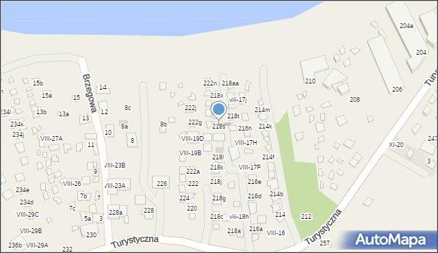 Okuninka, Turystyczna, 218s, mapa Okuninka