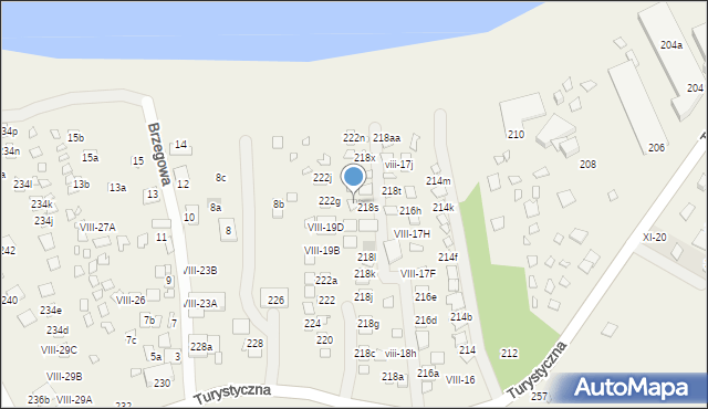 Okuninka, Turystyczna, 222f, mapa Okuninka