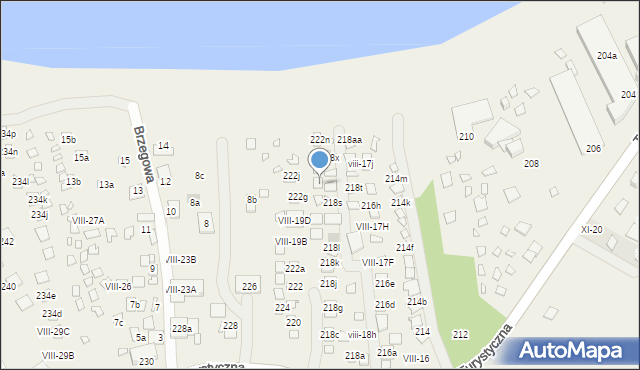 Okuninka, Turystyczna, 222h, mapa Okuninka