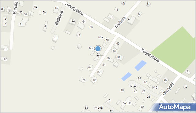 Okuninka, Turystyczna, 72, mapa Okuninka