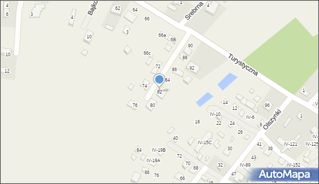 Okuninka, Turystyczna, 82, mapa Okuninka