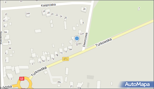 Opatówek, Turkowska, 11, mapa Opatówek
