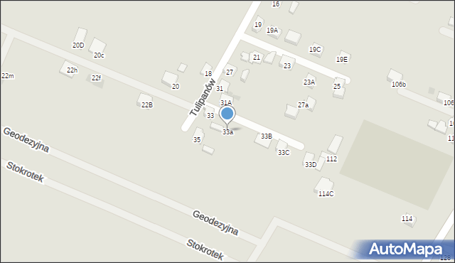 Orzesze, Tulipanów, 33a, mapa Orzesze