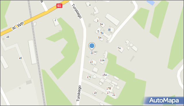 Ostrołęka, Turskiego Tomasza, gen., 11, mapa Ostrołęka