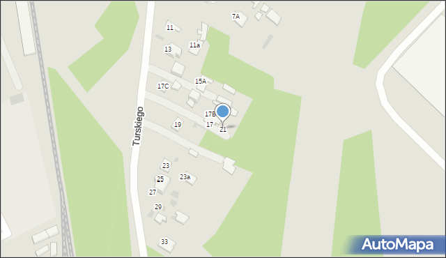 Ostrołęka, Turskiego Tomasza, gen., 21, mapa Ostrołęka