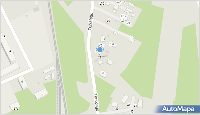 Ostrołęka, Turskiego Tomasza, gen., 29, mapa Ostrołęka