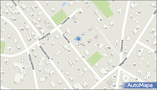 Otwock, Tuwima Juliana, 4, mapa Otwock