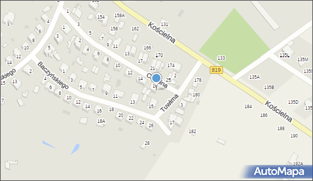 Parczew, Tuwima Juliana, 4, mapa Parczew