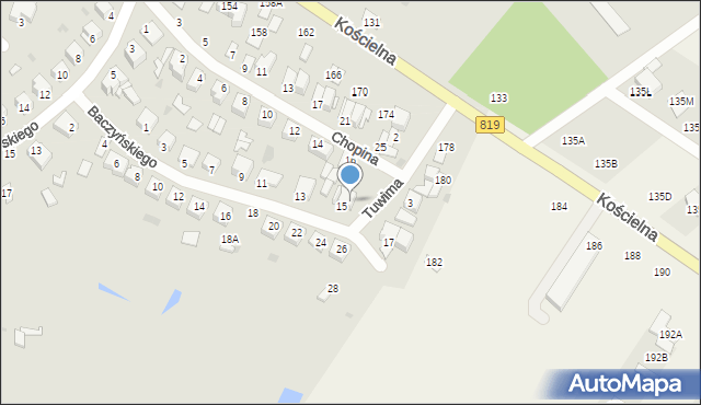 Parczew, Tuwima Juliana, 6, mapa Parczew