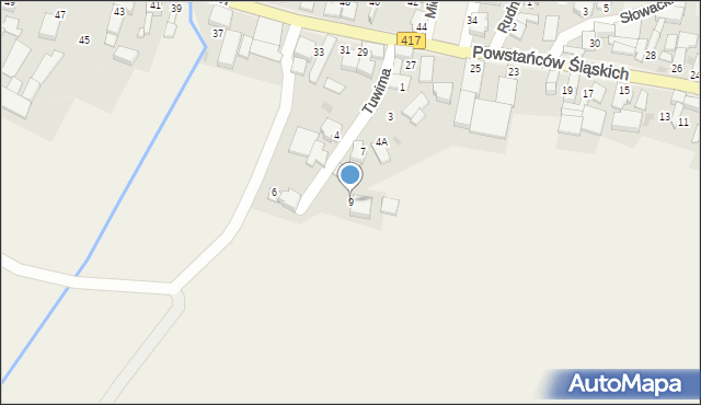 Pawłów, Tuwima Juliana, 9, mapa Pawłów