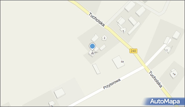 Pawłowo, Tucholska, 4b, mapa Pawłowo