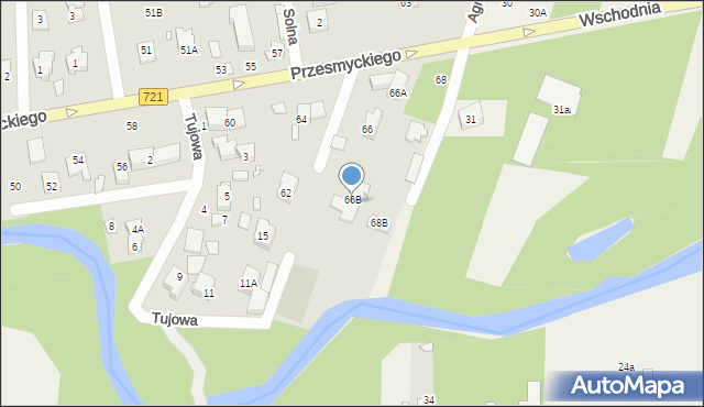 Piaseczno, Tujowa, 14, mapa Piaseczno