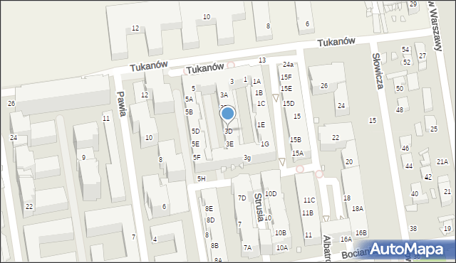 Piaseczno, Tukanów, 3D, mapa Piaseczno