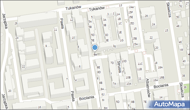 Piaseczno, Tukanów, 5H, mapa Piaseczno