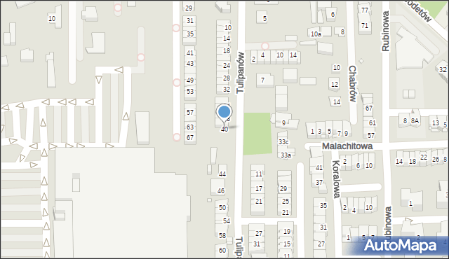 Piaseczno, Tulipanów, 40, mapa Piaseczno