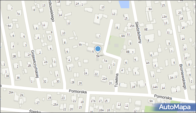 Piaseczno, Tuwima Juliana, 5A, mapa Piaseczno