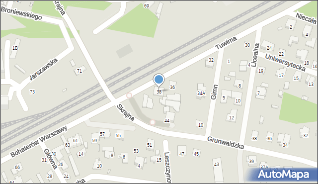 Piastów, Tuwima Juliana, 38, mapa Piastów