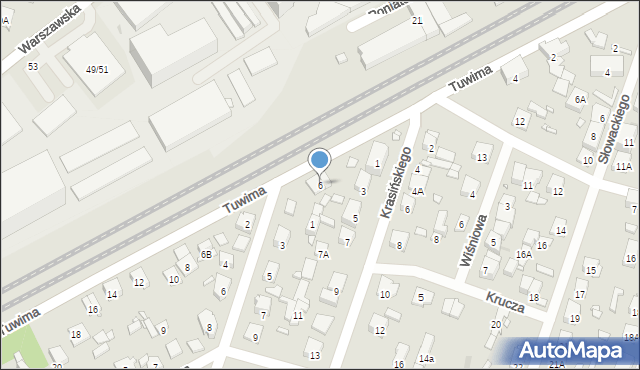 Piastów, Tuwima Juliana, 6, mapa Piastów