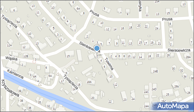 Piechowice, Tuwima Juliana, 2, mapa Piechowice