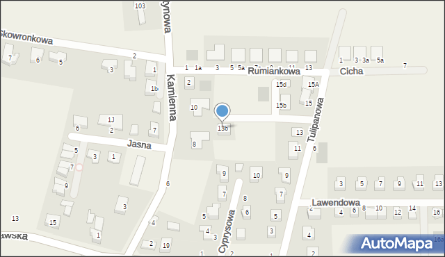 Piecowice, Tulipanowa, 13b, mapa Piecowice