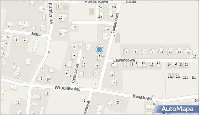 Piecowice, Tulipanowa, 7, mapa Piecowice