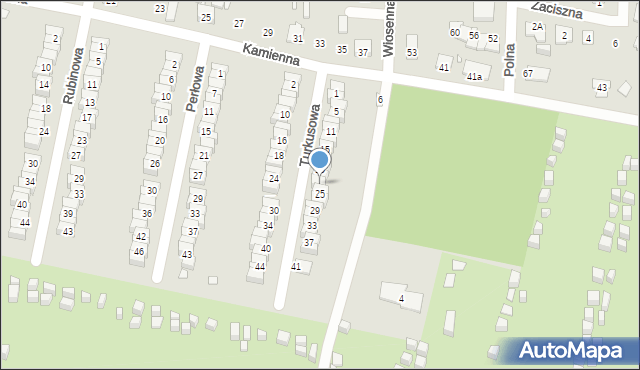 Piekary Śląskie, Turkusowa, 23, mapa Piekary Śląskie