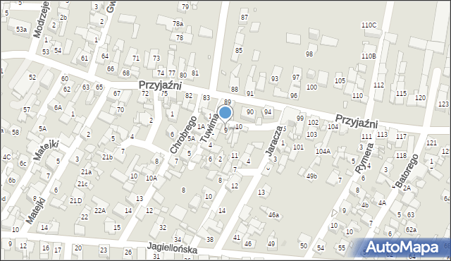 Piekary Śląskie, Tuwima Juliana, 9, mapa Piekary Śląskie