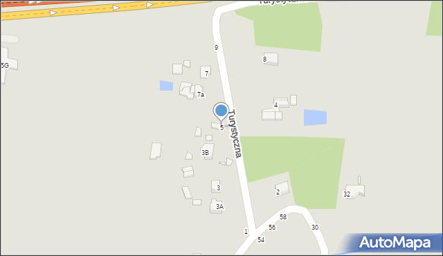 Piotrków Trybunalski, Turystyczna, 5, mapa Piotrków Trybunalski