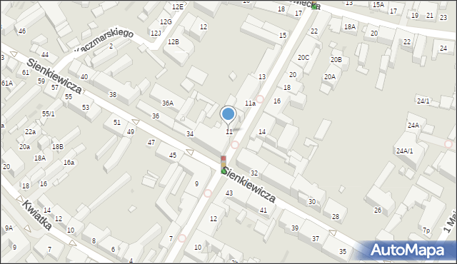 Płock, Tumska, 11, mapa Płock