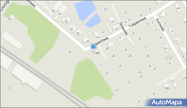 Płońsk, Tulipanowa, 13, mapa Płońsk