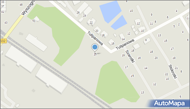 Płońsk, Tulipanowa, 15, mapa Płońsk