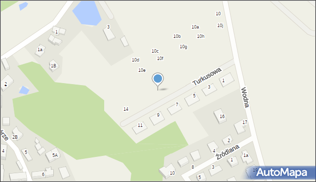 Płoty, Turkusowa, 10, mapa Płoty