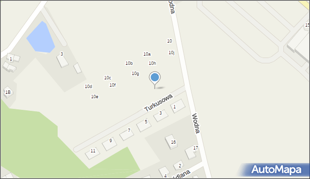 Płoty, Turkusowa, 4, mapa Płoty