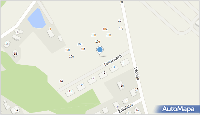 Płoty, Turkusowa, 6, mapa Płoty