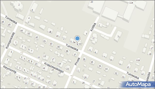 Pniewy, Turowska, 4, mapa Pniewy