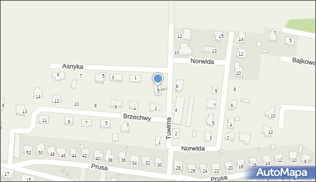 Podbrzezie Dolne, Tuwima Juliana, 3, mapa Podbrzezie Dolne