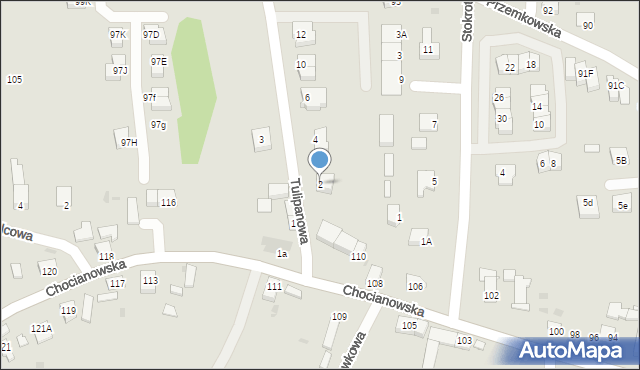Polkowice, Tulipanowa, 2, mapa Polkowice