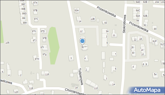 Polkowice, Tulipanowa, 6, mapa Polkowice