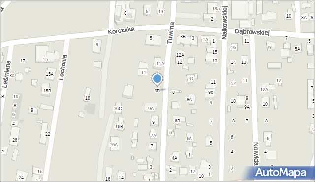 Pruszków, Tuwima Juliana, 9B, mapa Pruszków