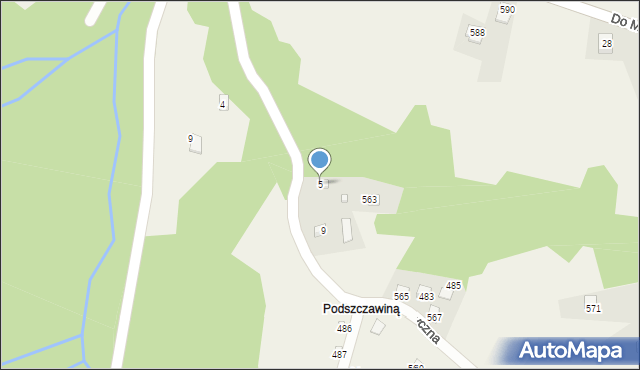 Przyborów, Turystyczna, 5, mapa Przyborów