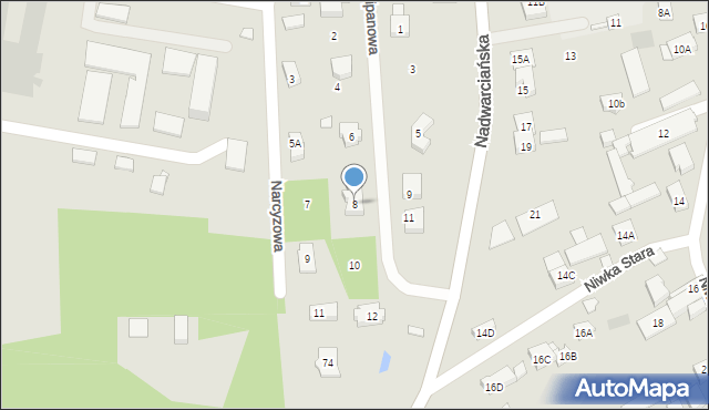 Puszczykowo, Tulipanowa, 8, mapa Puszczykowo